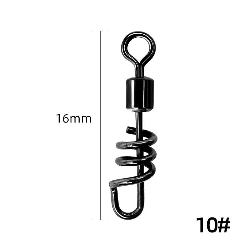 Fishing swivel connector with 8-shaped ring in copper or stainless steel