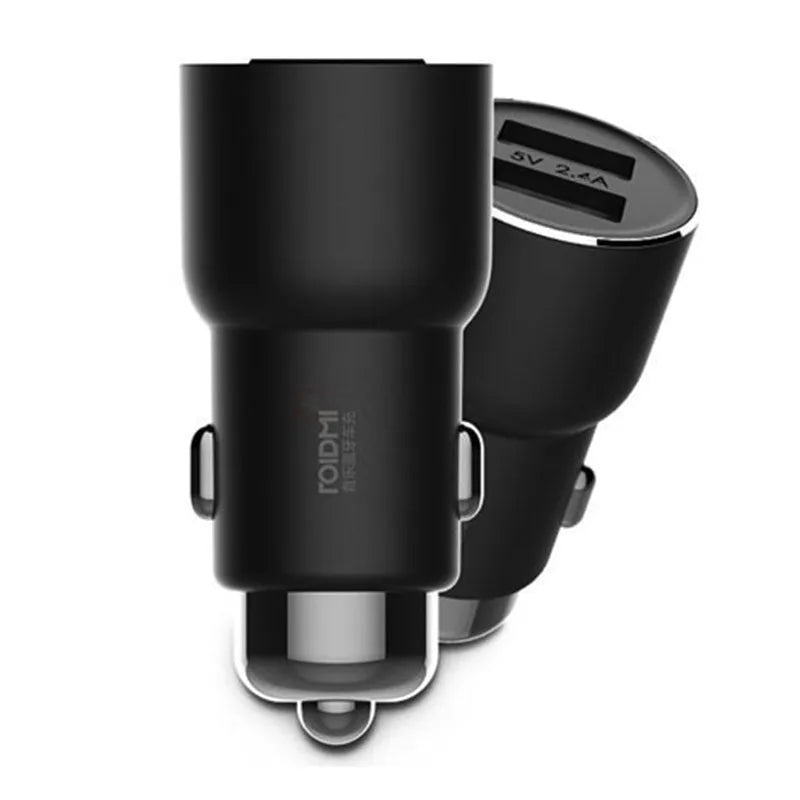 Black music Bluetooth car charger with USB port for mobile device charging in vehicles