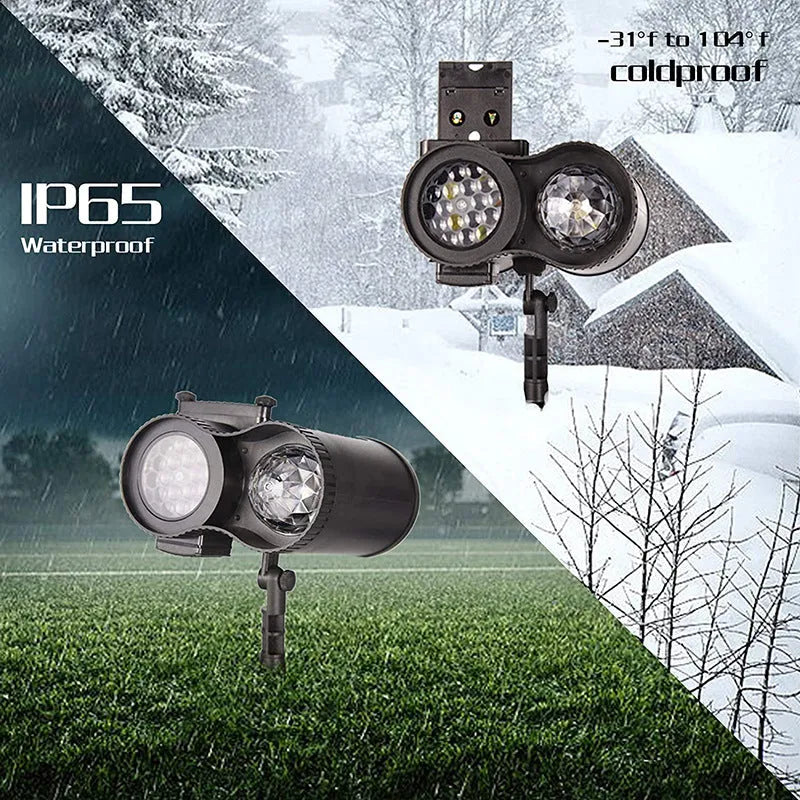 Outdoor double tube animated watermark LED soft light with waterproof casing.