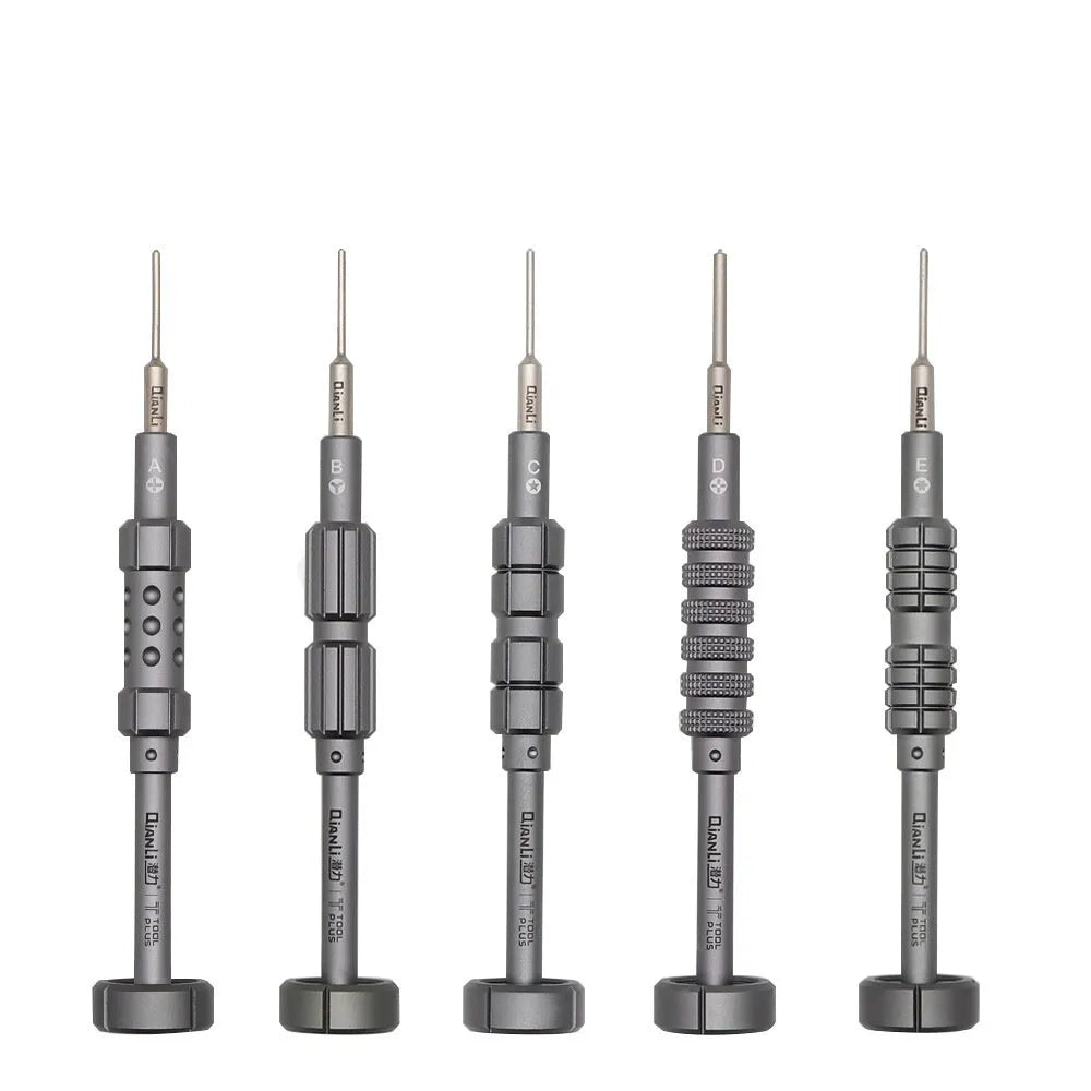 iPhone repair tool with grenade-shaped aluminium handle and T2 cross triangle tail screwdriver