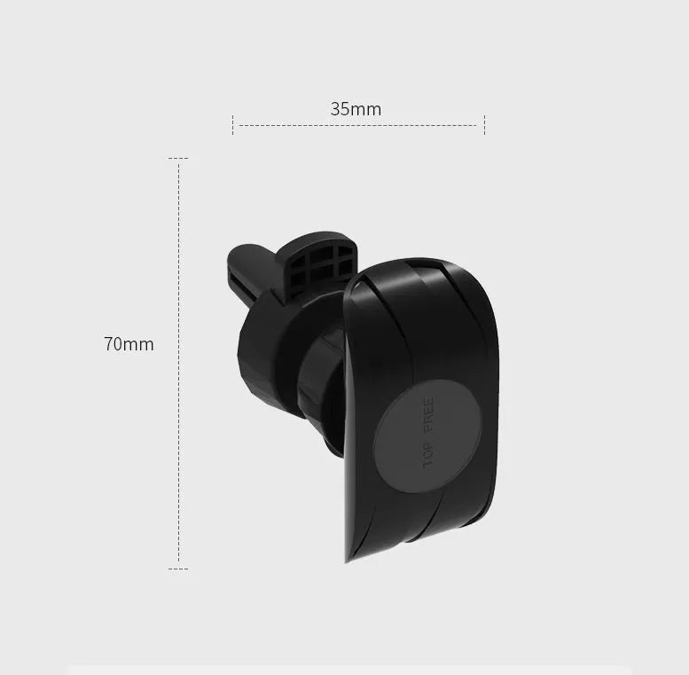 Glory black car phone holder attached to a car air vent
