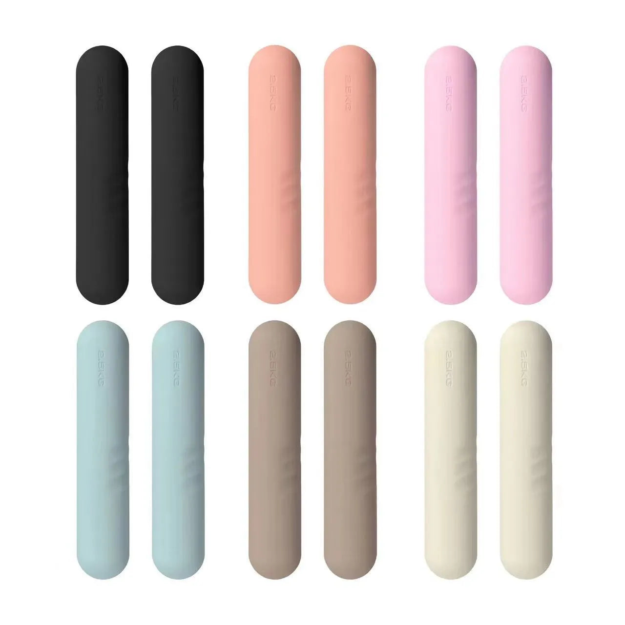 Silicone edging non-slip hand-drawn yoga dumbbell stick in various colours and weights.
