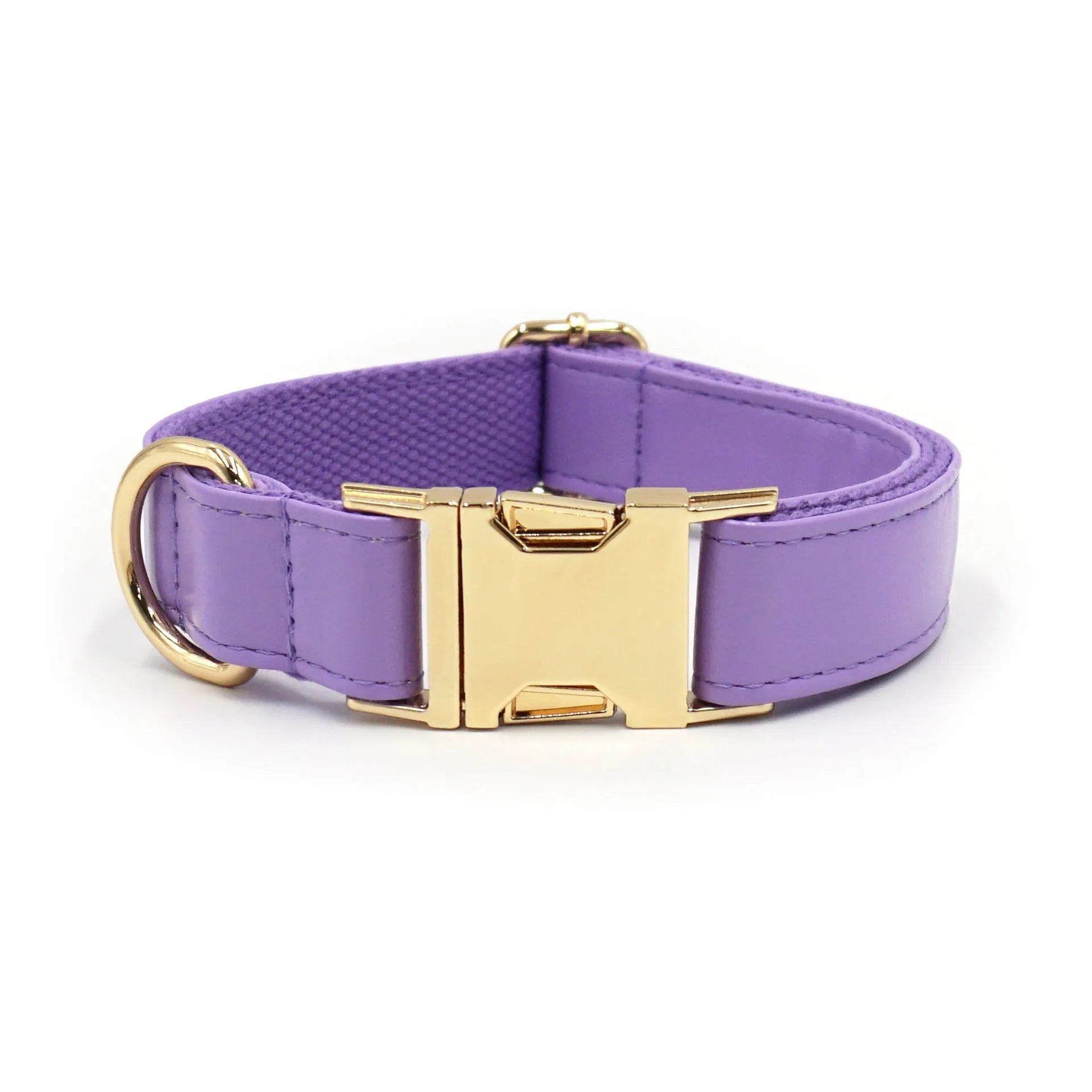 Leather Velvet-style dog collar shown in multiple colour options including caramel, dark blue, and dark brown.