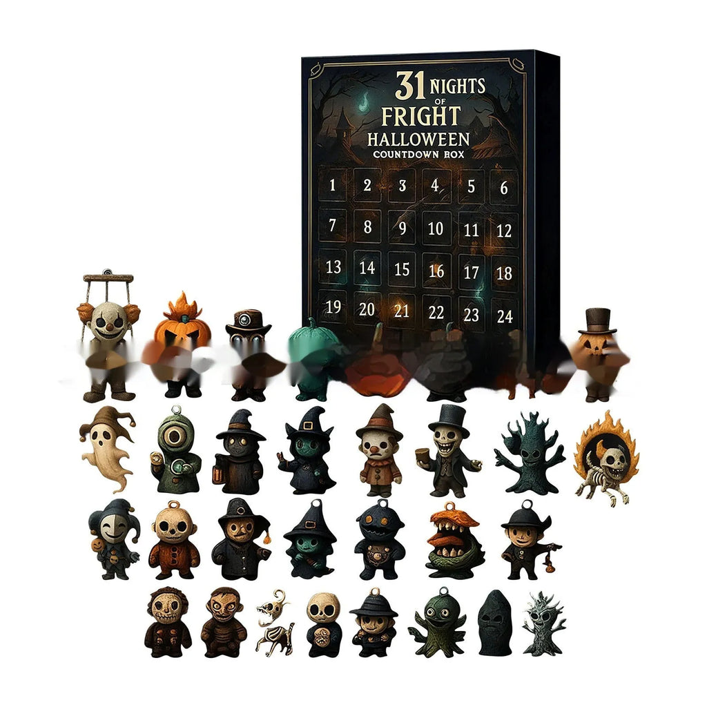 Halloween 31-night countdown blind box with horror doll advent calendar