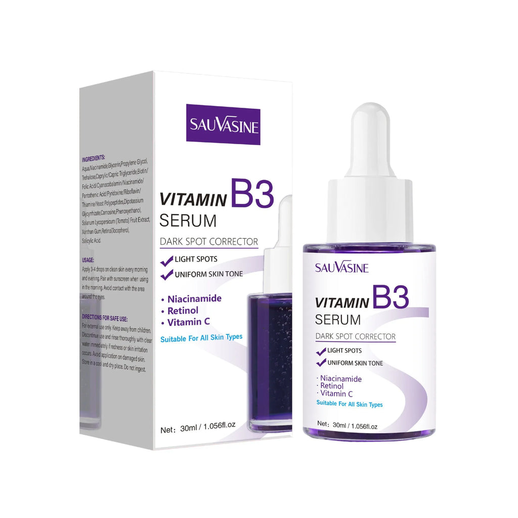 30ml bottle of Vitamin B3 facial essence with niacinamide for skin nourishment and firming