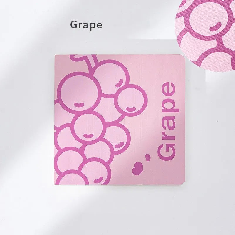 Square creative notebook with special paper cover, shown in pineapple embossed design.