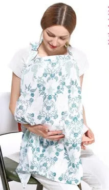 Grey breastfeeding cover with stiff frame made from breathable baby safety cotton
