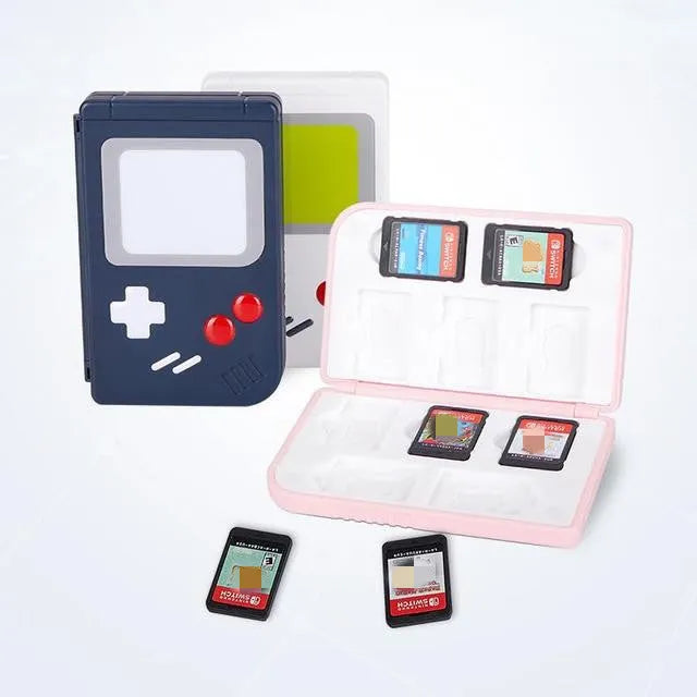 Nintendo Switch game card storage box in blue, pink or white for SWITCH OLED LITE consoles
