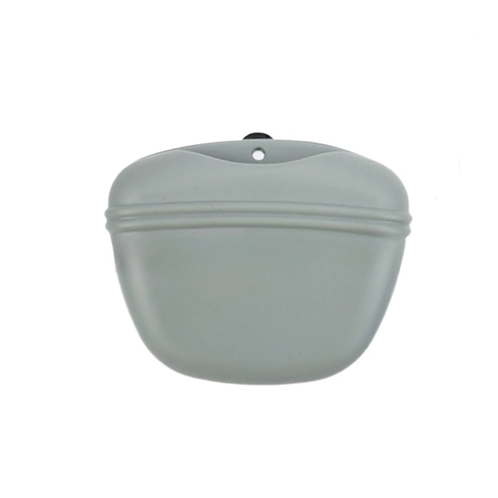 A silicone dog training treat pouch with a clip and magnetic closure, shown in one of six colour options.