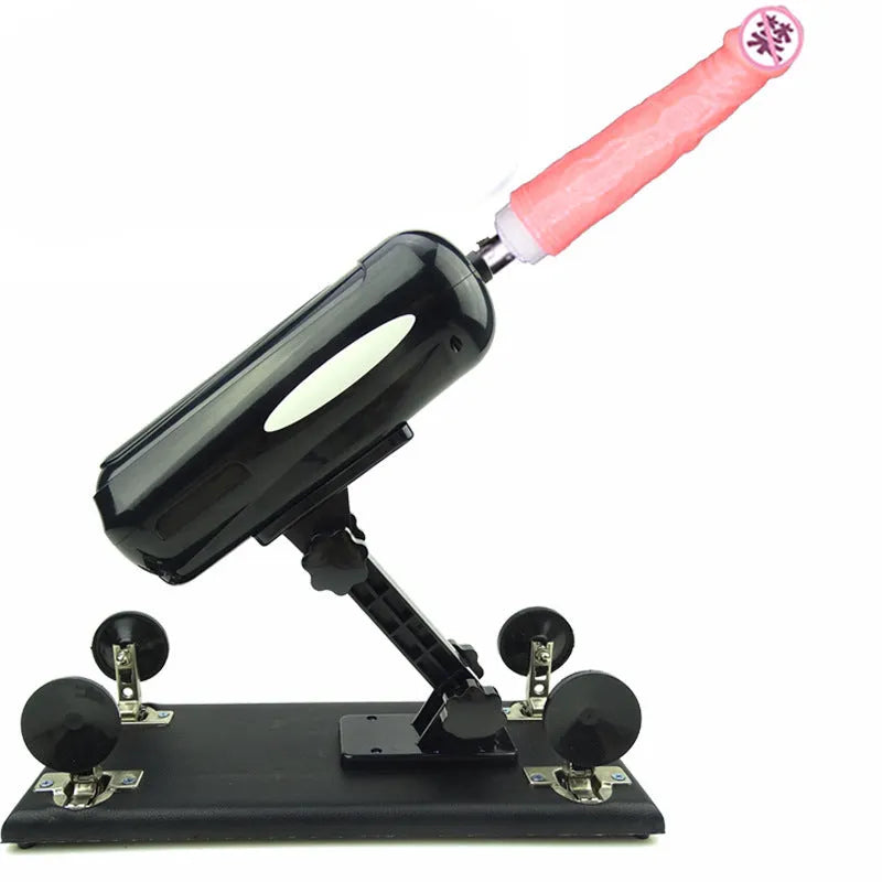 Women's automatic telescopic thrusting sex tool in purple colour with PVC construction