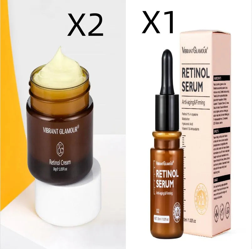 30ml bottle of retinol facial serum for reducing dry lines and fine lines