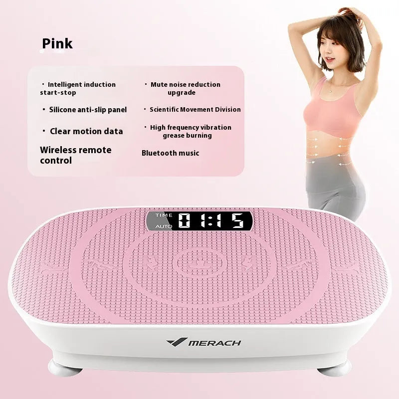 Portable smart power plate in grey colour showing compact 58x38x16cm dimensions with Bluetooth connectivity