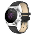 Women's sports smartwatch in black, rose gold, silver, or white with heart rate monitoring display