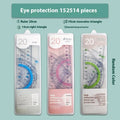 Youpai transparent acrylic drawing ruler sets with square protractor for geometry