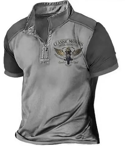 Golf polo shirt with 3D digital printing in bird eye cloth polyester fabric
