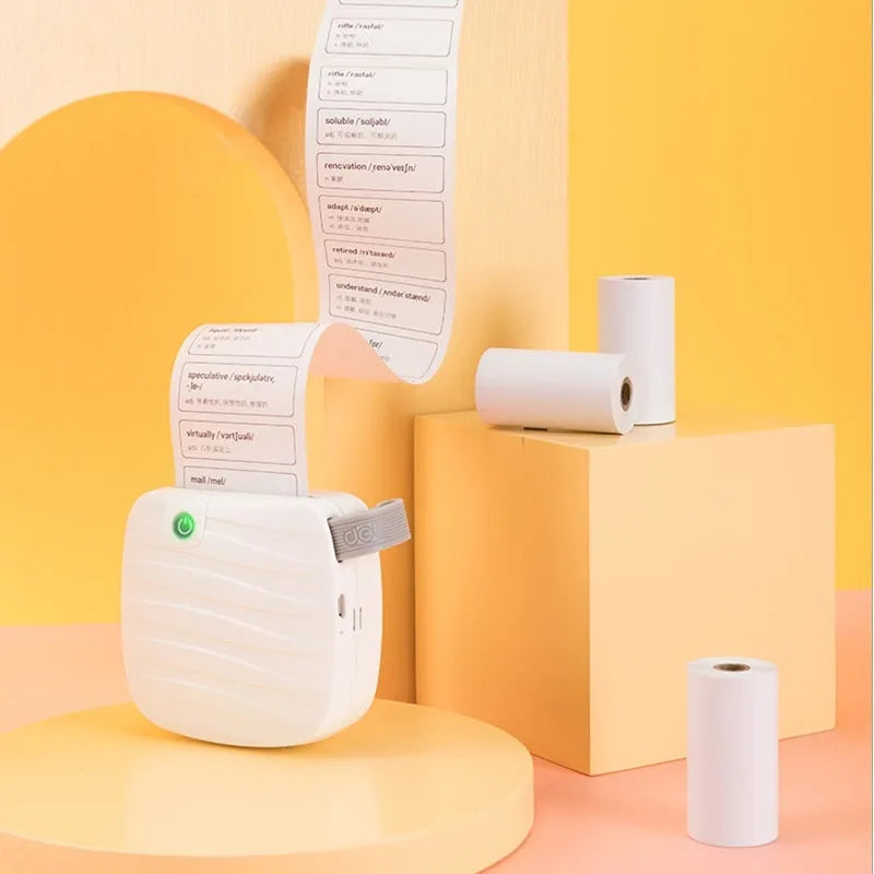 Box of three rolls of 57mm wide blank thermal paper for small printers.