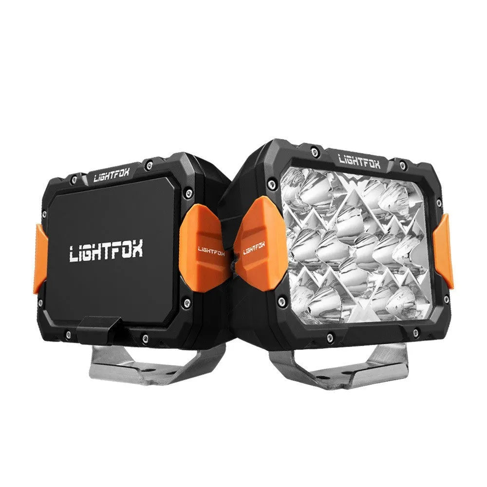 Black aluminium LED front bumper lights for off-road vehicle installation