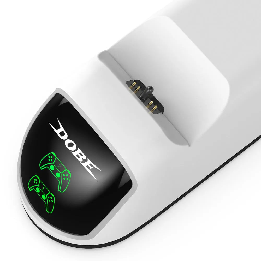 LED breathing light charger with handle grip showing green illumination and type-c interface