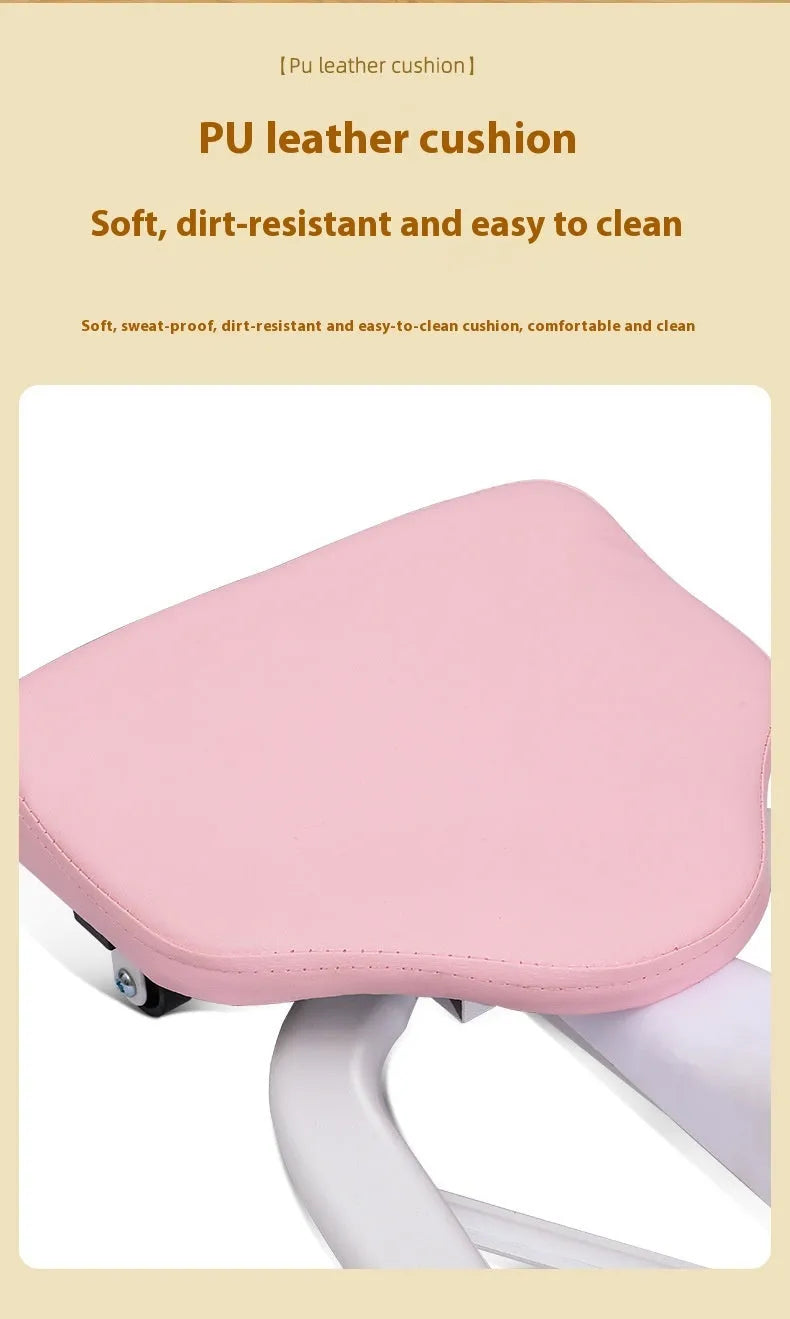 Steel frame leg stretching equipment with foam padding in blue colour