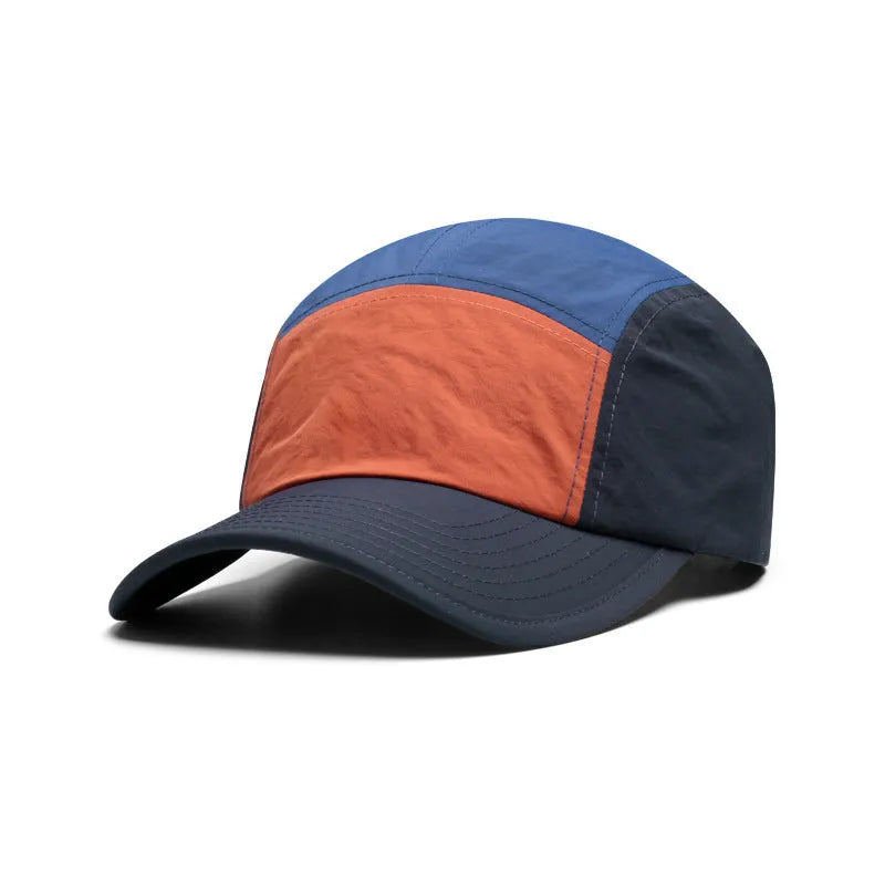 Men's quick-drying polyester-cotton baseball cap with curved brim in four colour options