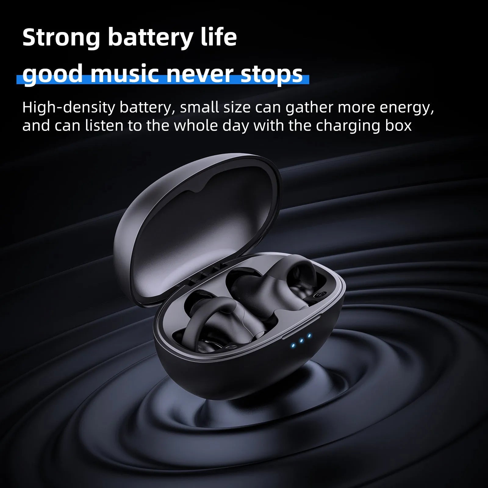 T306 wireless Bluetooth gaming headset with earhook clip-on design in black and white colour options