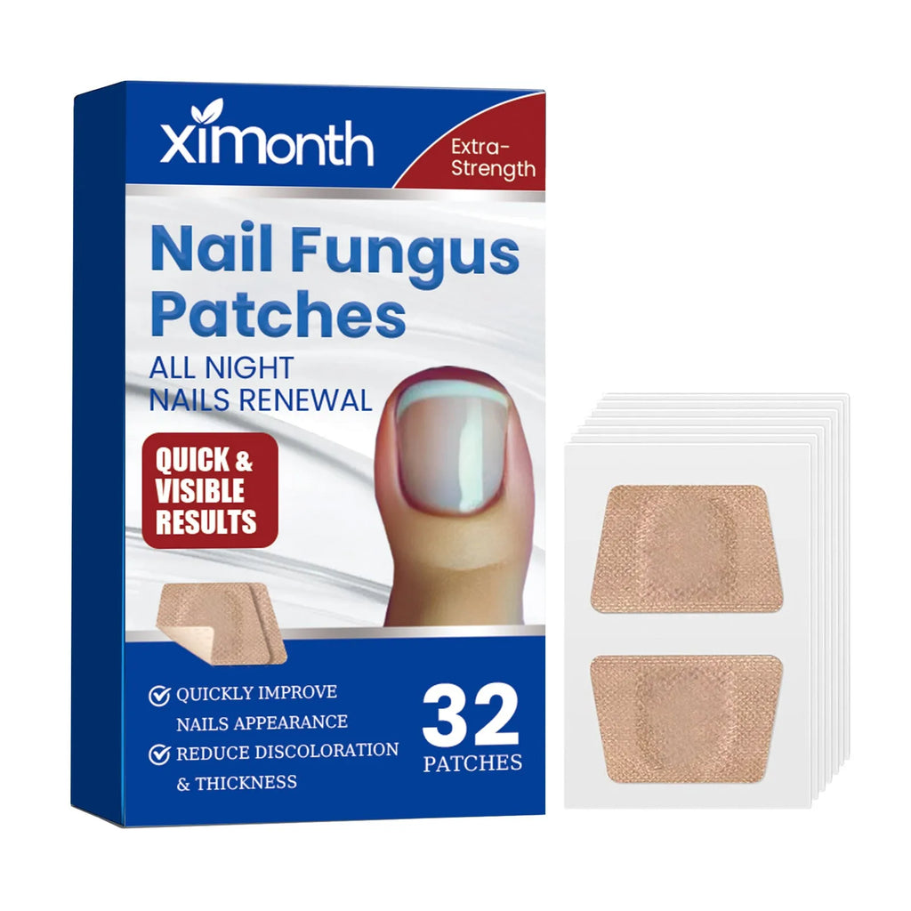 Box of 32 nail repair adhesive bandage patches for nail nursing care