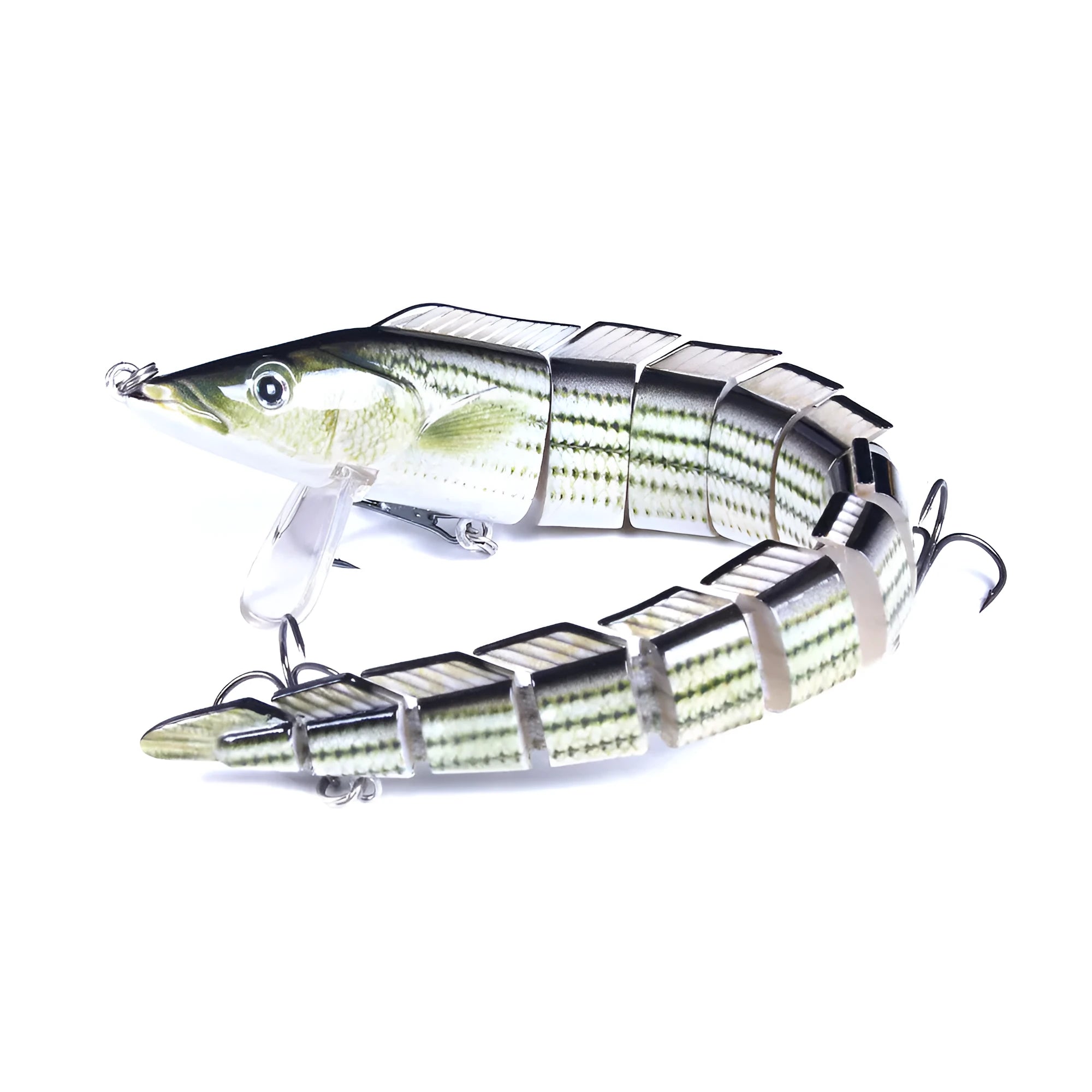 Multi-section fishing lure measuring 23cm with loach imitation design and #2 hook