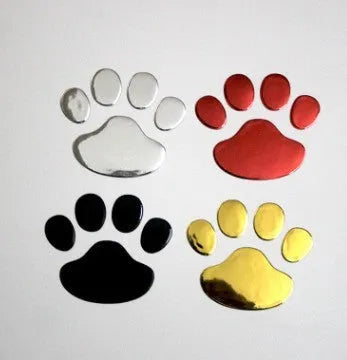 PVC car sticker with hand-shaped brush dog footprints design for bumper scratch concealment