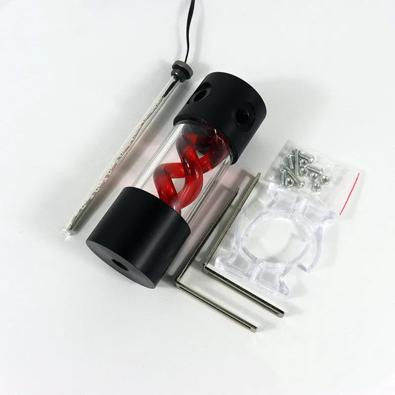 T virus water tank 155mm length 50mm diameter in red POM acrylic engineering plastic for cooling