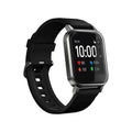 Black waterproof smart bracelet with 1.4-inch screen showing health metrics