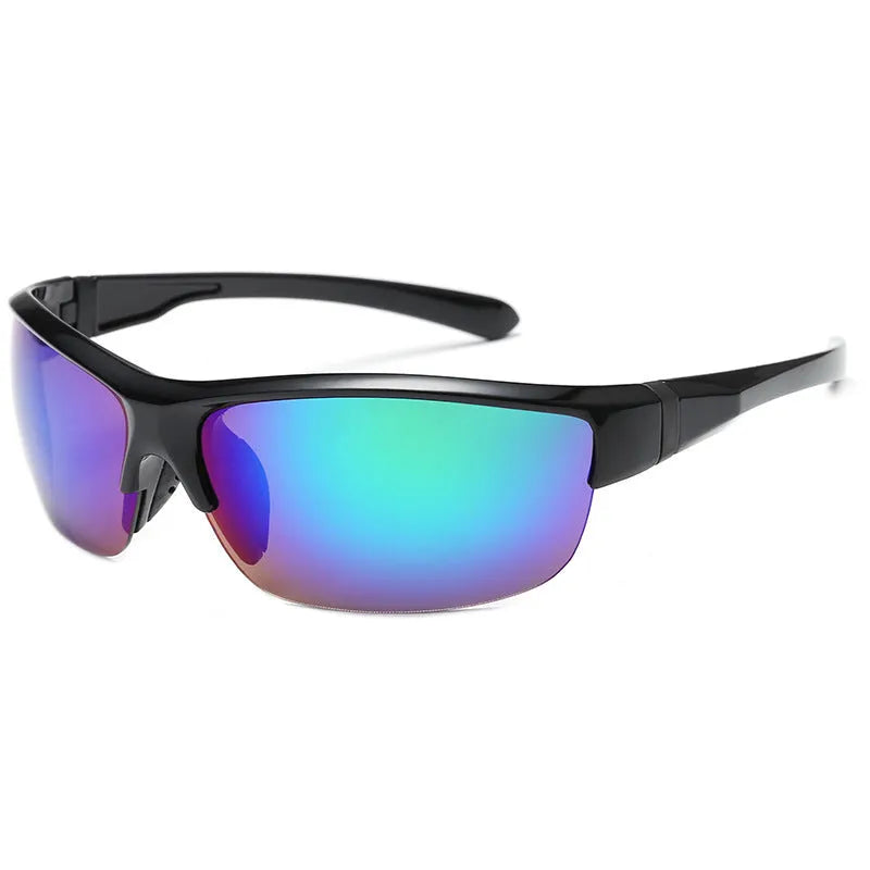 Men's semi-frameless sports sunglasses in PC frame for cycling and outdoor athletics.