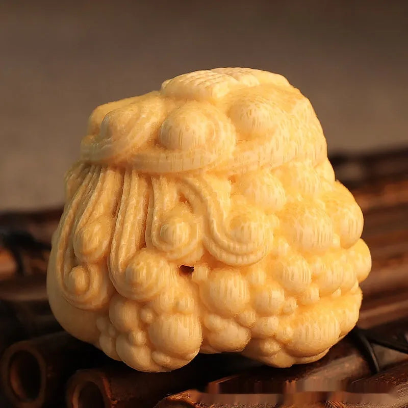 Solid bamboo golden toad princess ornament for household decoration
