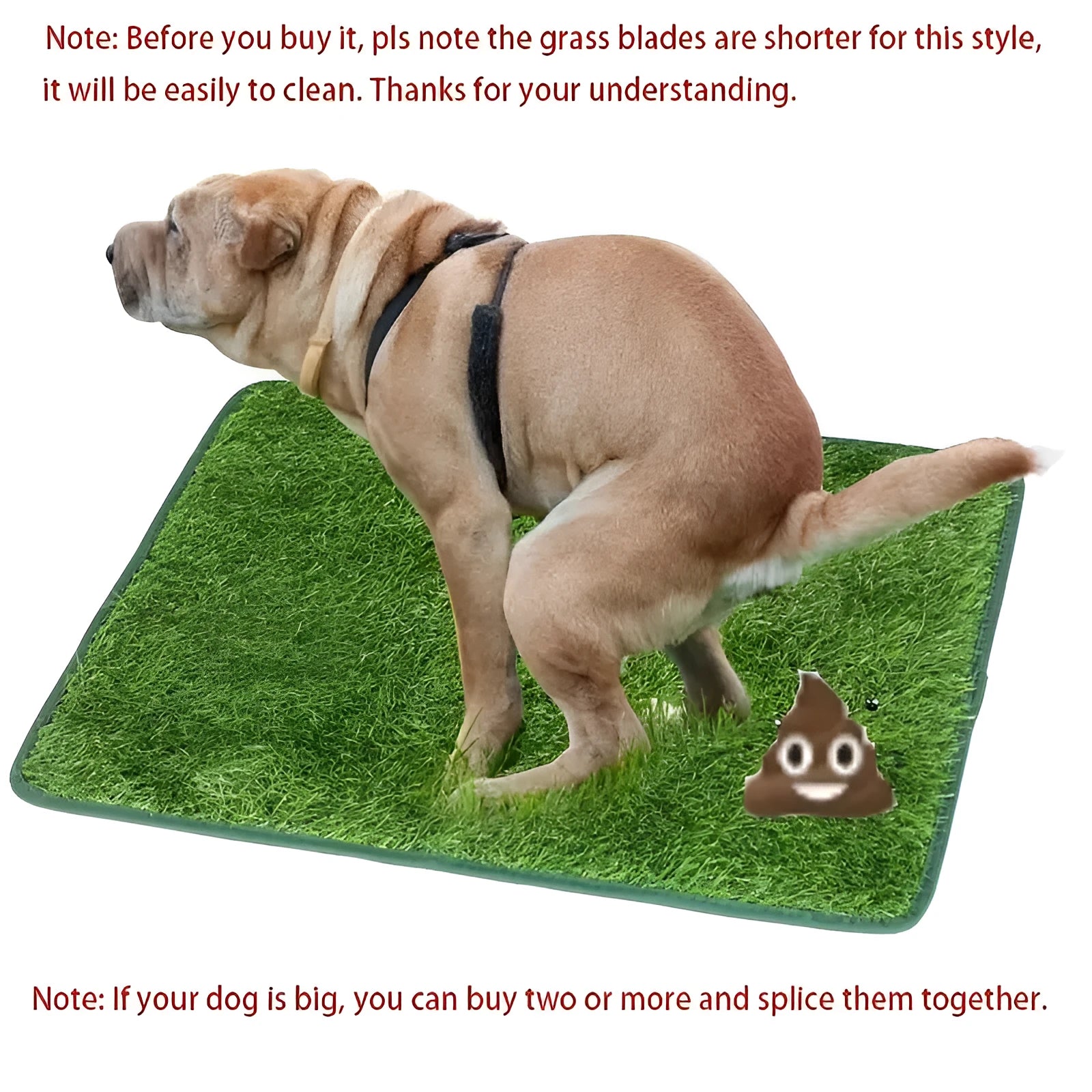 Artificial grass dog toilet training mat shown in three different sizes on a floor.