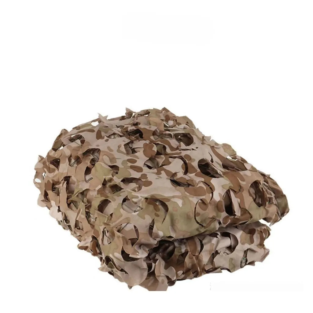 Military camouflage net set showing multiple pattern options for different environments