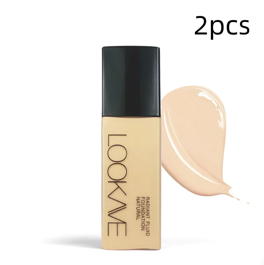 LOOKAVE Matte Liquid Foundation bottle in 21ml size showing shade options LK63C-01 to 06.