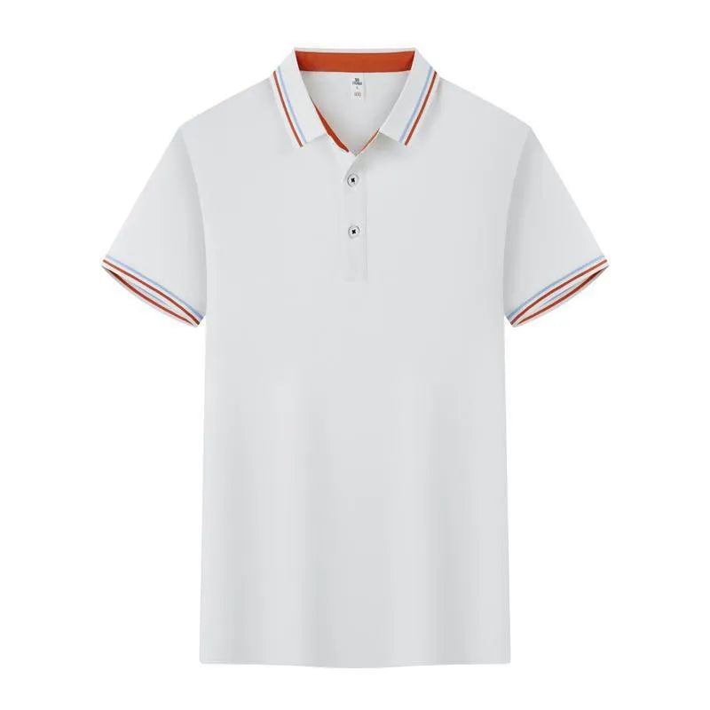 Cotton blend short sleeve polo workwear with collar in slim fit, available in multiple colours and sizes