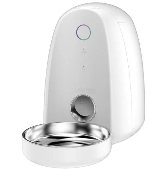 2L automatic WiFi smart pet feeder with stainless steel bowl for small dogs and cats