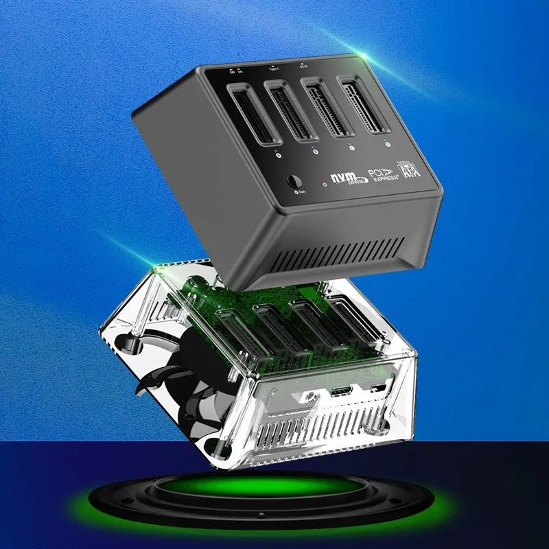 Aluminium M.2 Dual Protocol SSD enclosure base, K30174P2 colour, 90mm long.