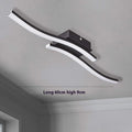 Modern minimalist LED ceiling light with three colour options in black finish for living room or bedroom