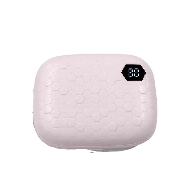 Pearl White automatic ultrasonic cleaning machine for invisible glasses, dimensions 85x65x30mm.