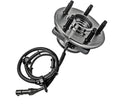 Black bearing steel wheel hub and bearing assembly for Ford Explorer with accessory numbers 515050 and BR930456