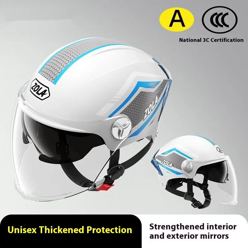 Children's 3C motorcycle half helmet in multiple colour variations with universal sizing