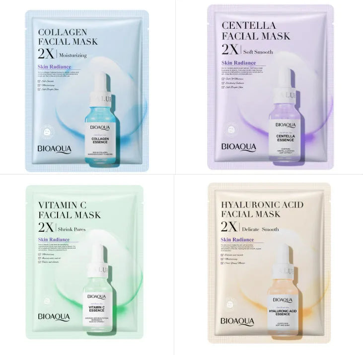 Collagen and hyaluronic acid gel facial sheet mask 30g single use