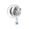 925 sterling silver Christmas pendant ornament with inlay finish, medium size, eleven colour options including PC1739, PC1740, PD1016