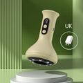 Light yellow BG01 smart cupping device with UK plug and charging cable on a surface
