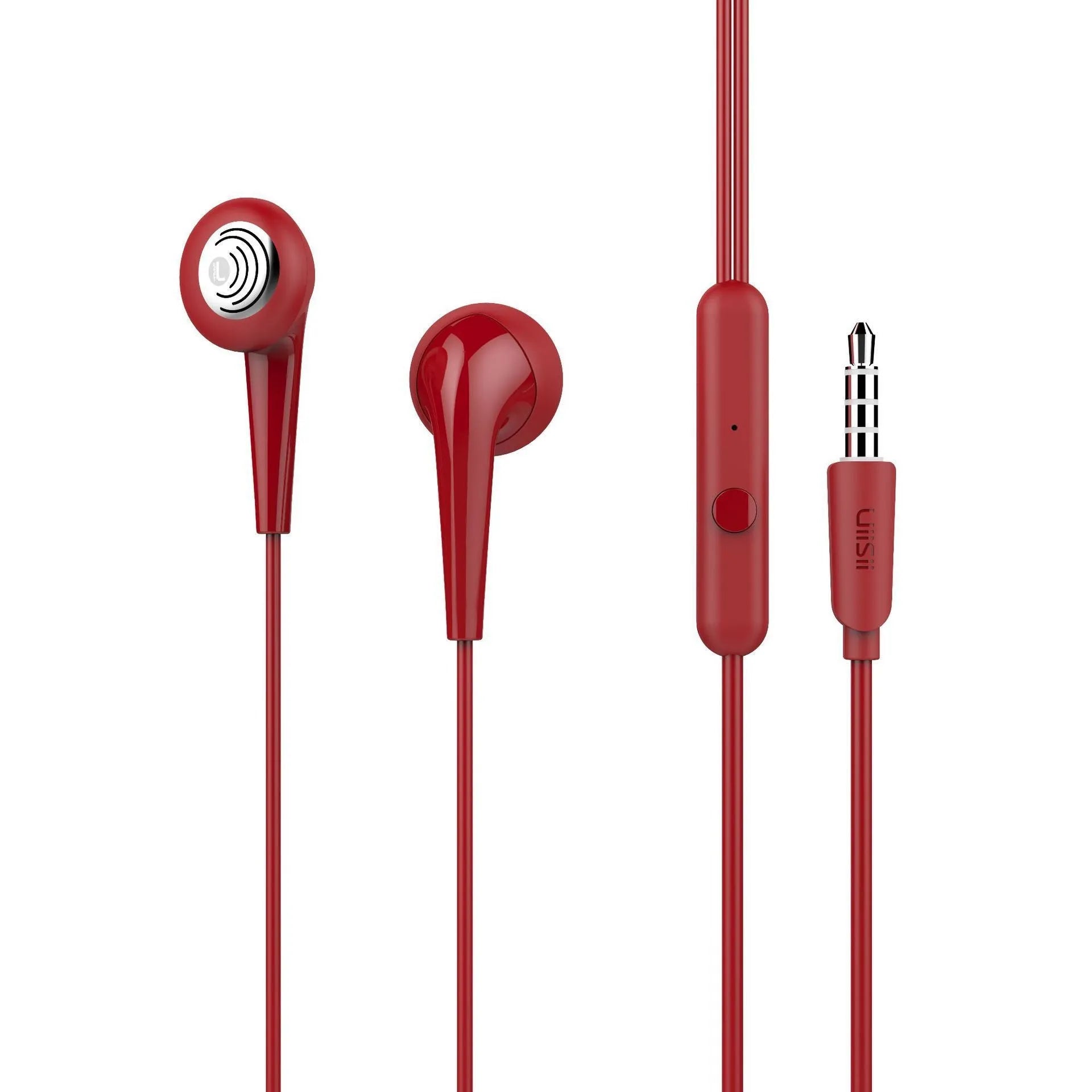 In-ear earphone with 14.2mm dynamic unit and metal sound ripples in black colour