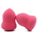 Pink hydrophilic non-latex makeup sponge puff on a white background