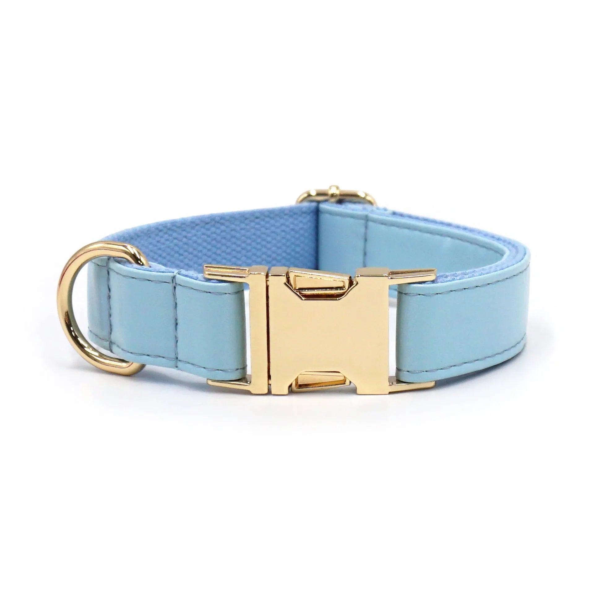 Leather Velvet-style dog collar shown in multiple colour options including caramel, dark blue, and dark brown.