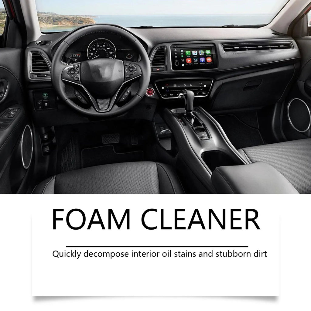 HOMONTH car interior cleaning spray 100ml foam cleaner with sponge for upholstery and dashboard
