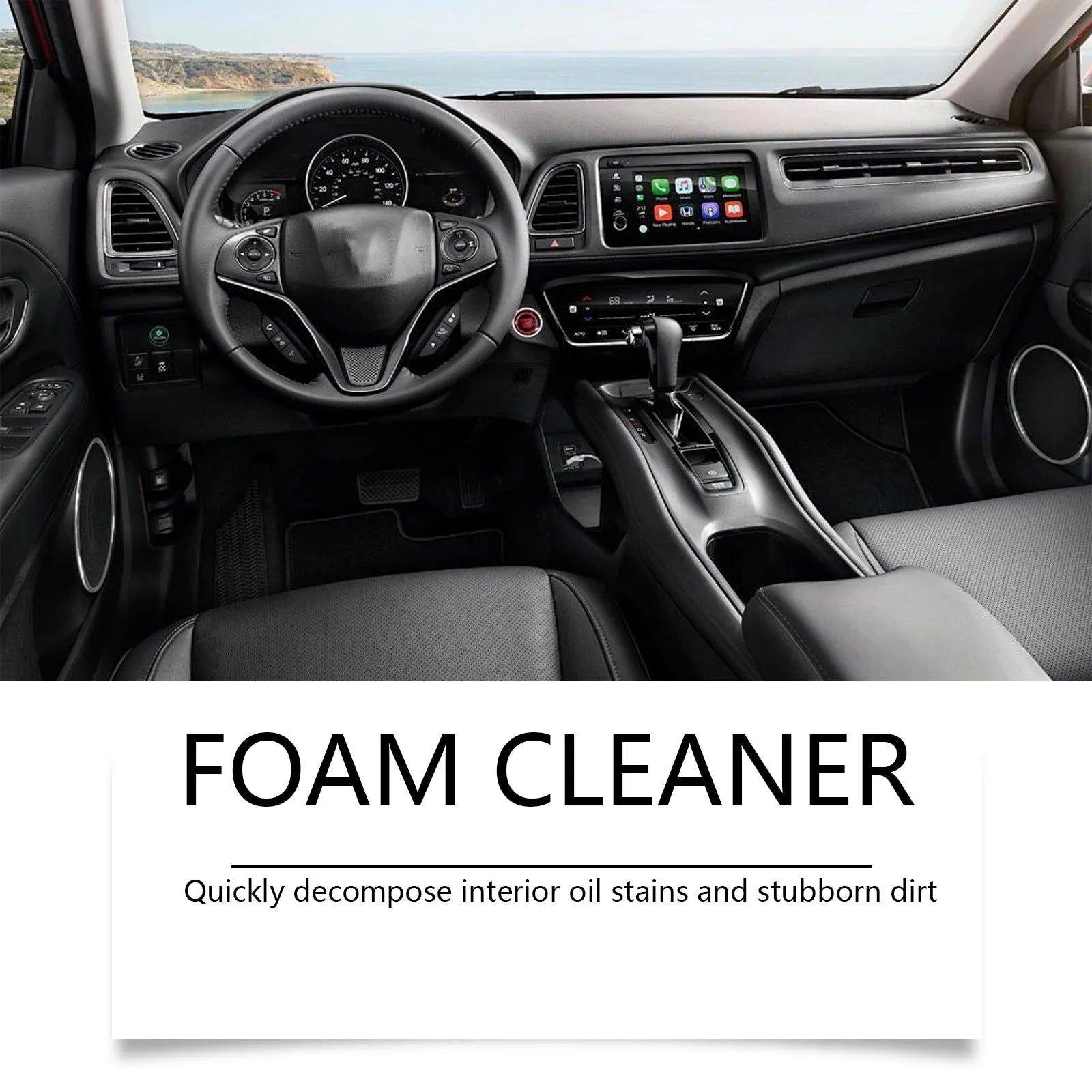 HOMONTH car interior cleaning spray 100ml foam cleaner with sponge for upholstery and dashboard